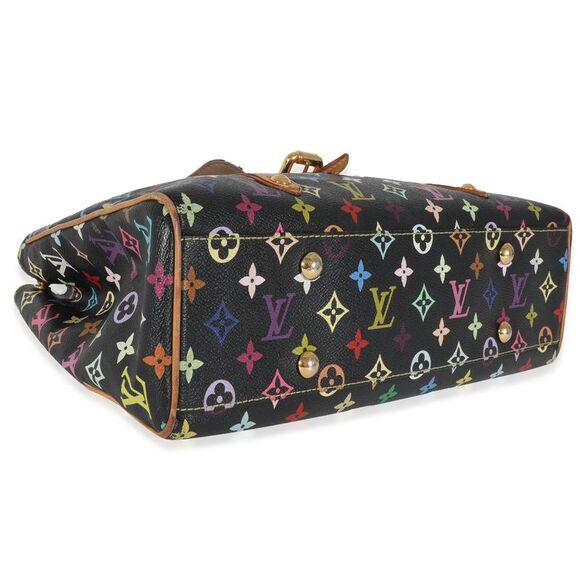 Louis Vuitton x Takashi Murakami Black Monogram Multicolore Aurelia MM - Picture 4 of 12